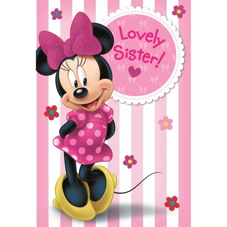 Lovely Sister Disney Minnie Mouse Birthday Card £1.85